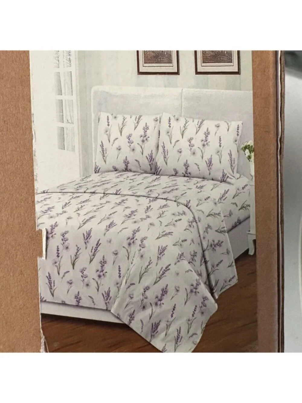 Tree Organic 2000 King Sheet Set Organic Cotton Floral Fits 18
